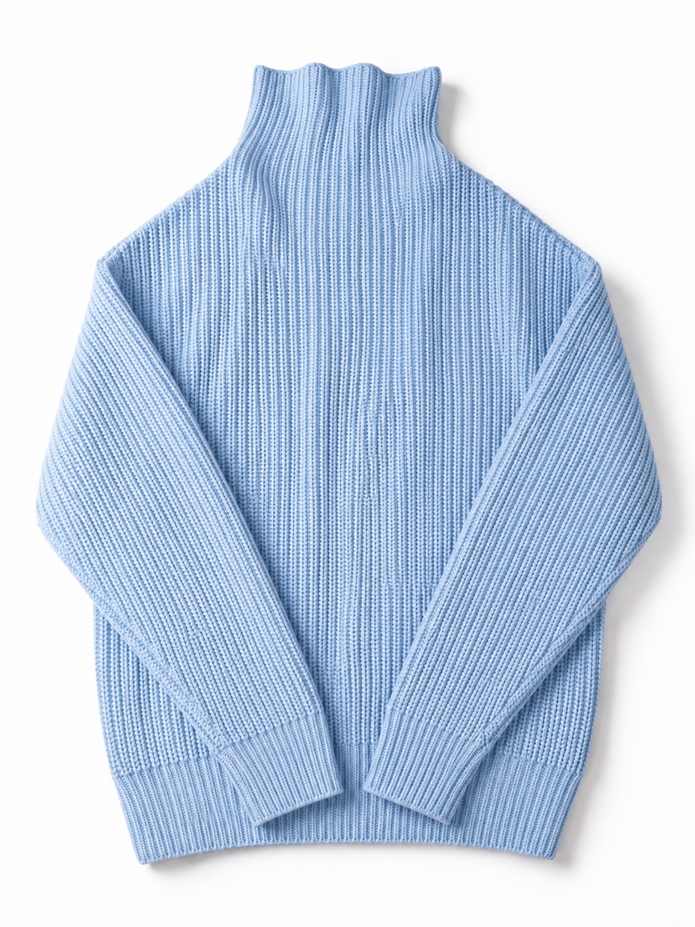 Aritzia Wilfred powder blue Ribbed Turtleneck Sweater